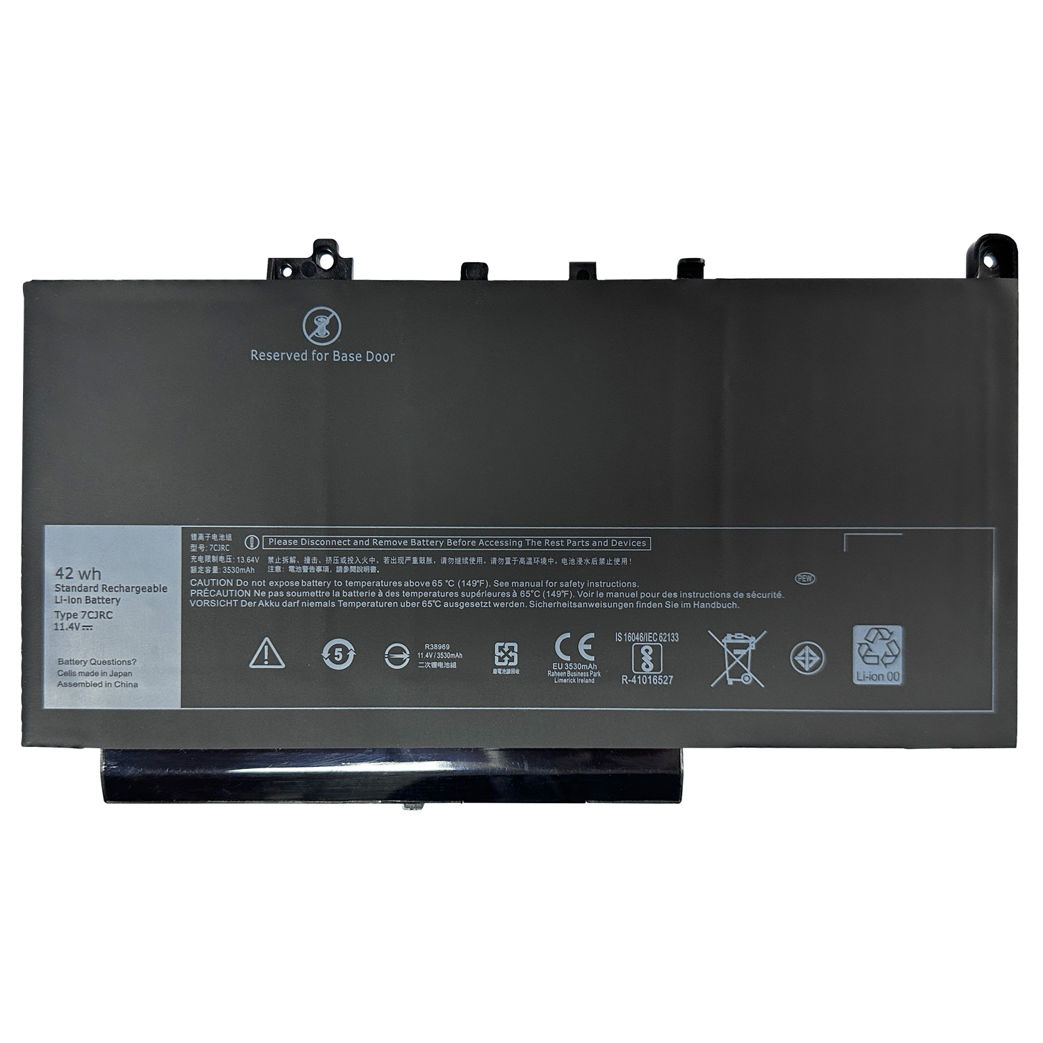 7CJRC Laptop Battery for DELL Latitude 12 E7470 E7270 Rechargeable Notebook Computer
